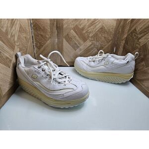Skechers Women's Shape-ups Walking Toning White Shoes Size 8.5
